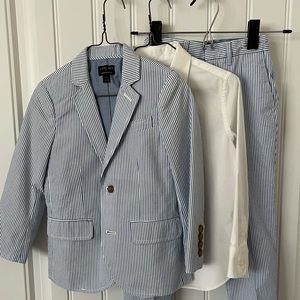 J Crew Cuts Boy’s Seersucker Suit Size 4-5